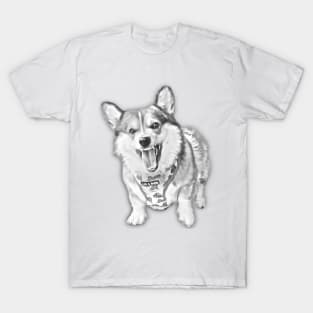 Pembroke Welsh Corgi Sketch Design T-Shirt